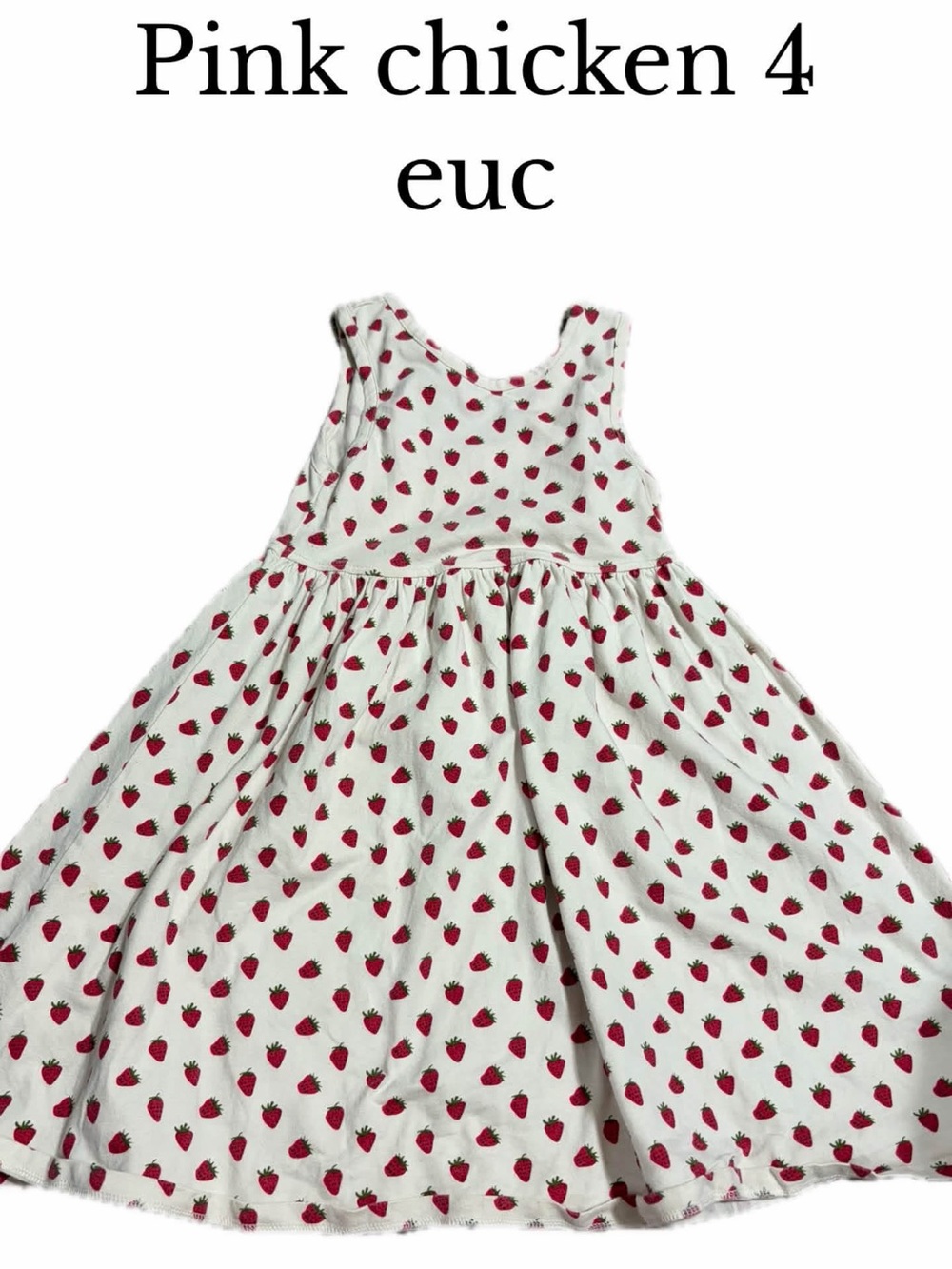 Pink chicken 4 strawberry dress